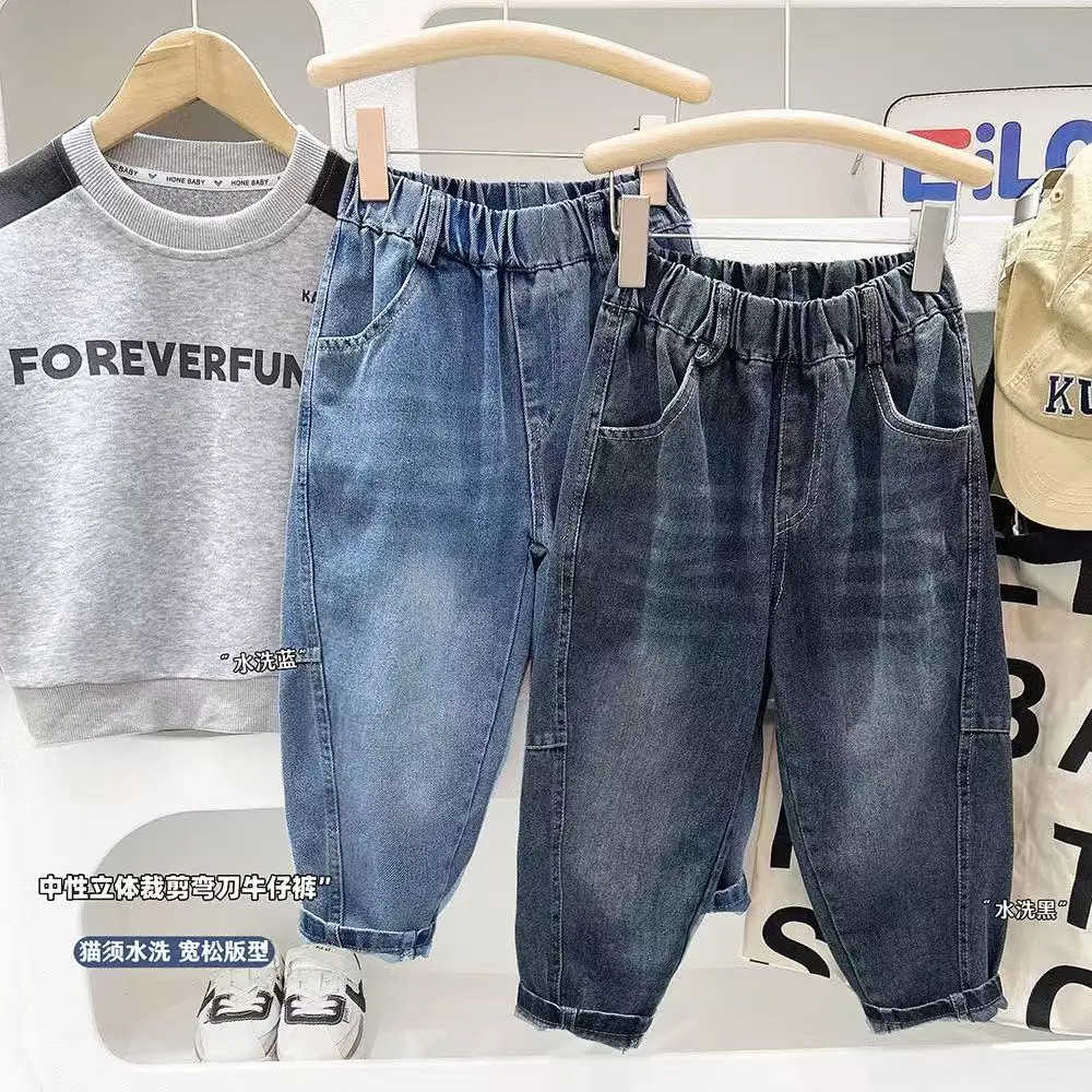 Children's Jeans - Straight Fit Casual Style - Fashionable Jeans - Suitable for Boys - Straight Fit Casual Pants 3 to 10 years