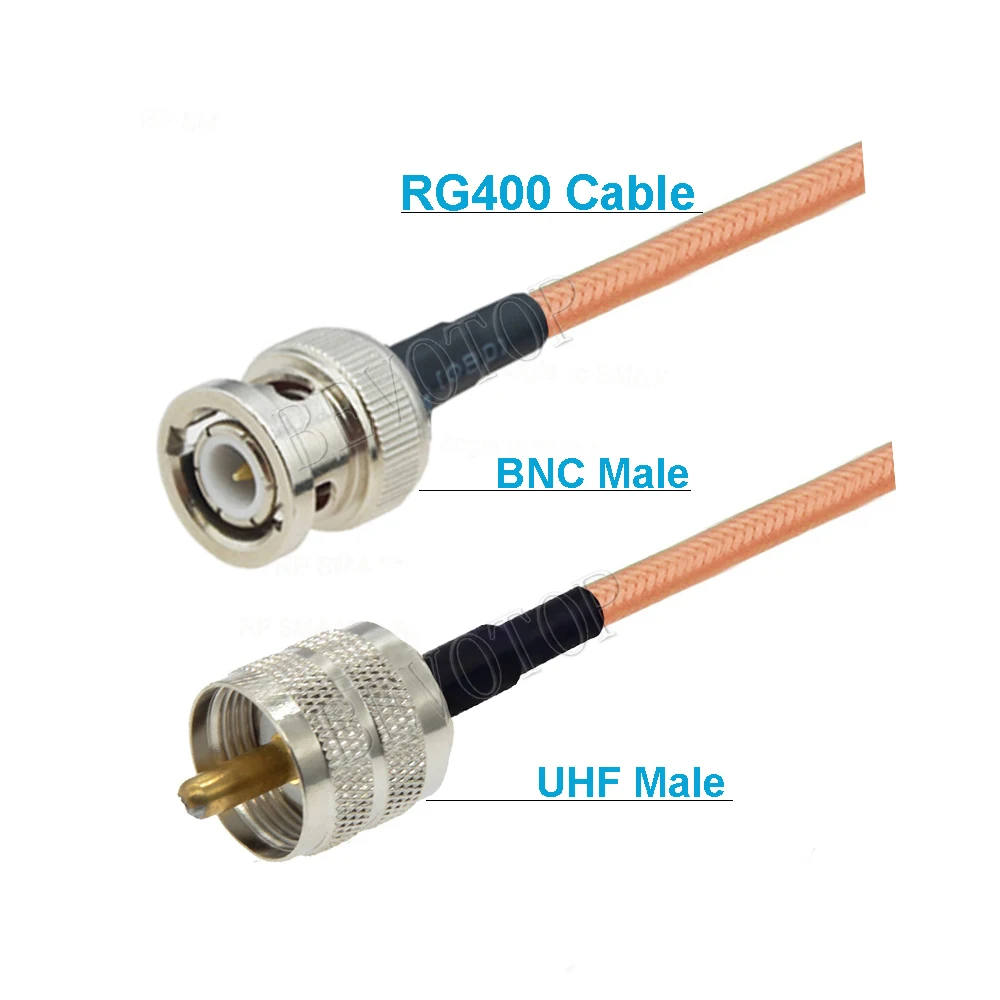 RG400 Coaxkabel Dubbel afgeschermd Krimp UHF PL259 N Type TNC BNC Man Vrouw Connector Verlenging Messing Koper voor snelle levering