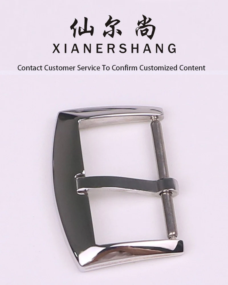 XIANERSHANG Custom F-ranck M-uller Original Watch Clasp 16MM Exquisite Polish Grind Belt Buckle 316L Stainless Steel Pin Buckle