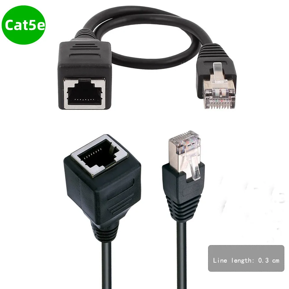 

RJ-45 Male And Female Cat5e Ethernet Cable To 100Mbps Network Extension Cable RJ45 Revolving Female Ethernet Cable