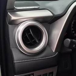 2pcs Car Dashboard Side Air Outlet Vent Ring Cover ABS Plastic Trim for Toyota RAV4 2013 2014 2015 2016 2017 2018