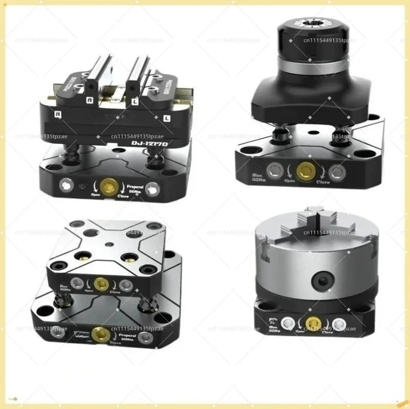 4/5 Axis Machining Self-Centering Clamp Zero Point Quick Positioning L-Shaped Bridge Plate Model DJ-6080H