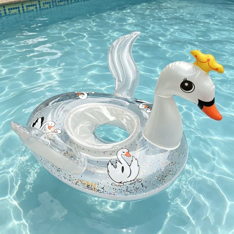 

Animal Shaped Swimming Seat Thickened PVC Inflatable Design With Handle Kid Swimming Ring Outdoor Pool Beach Water Play Supplies