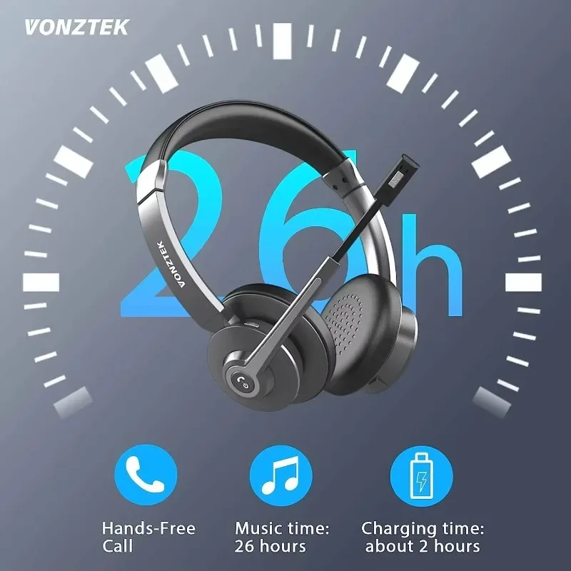 Latest 2024 model Wireless Office Professional Call Center Headphone With Strong Battery Noise Reduction Headset