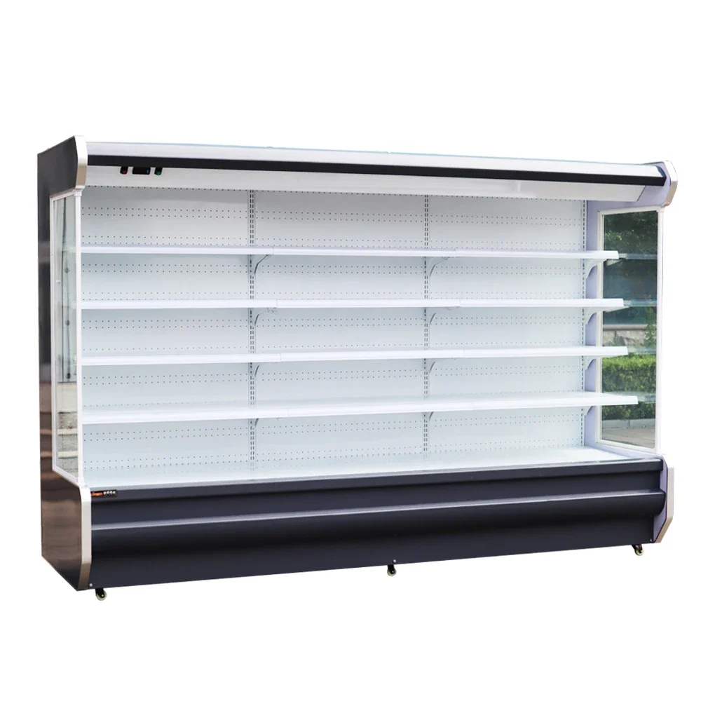 Supermarket Energy Saving Fruit Cooler Storage 220V/380V Commercial Refrigerator Showcase Vegetable Display Chiller