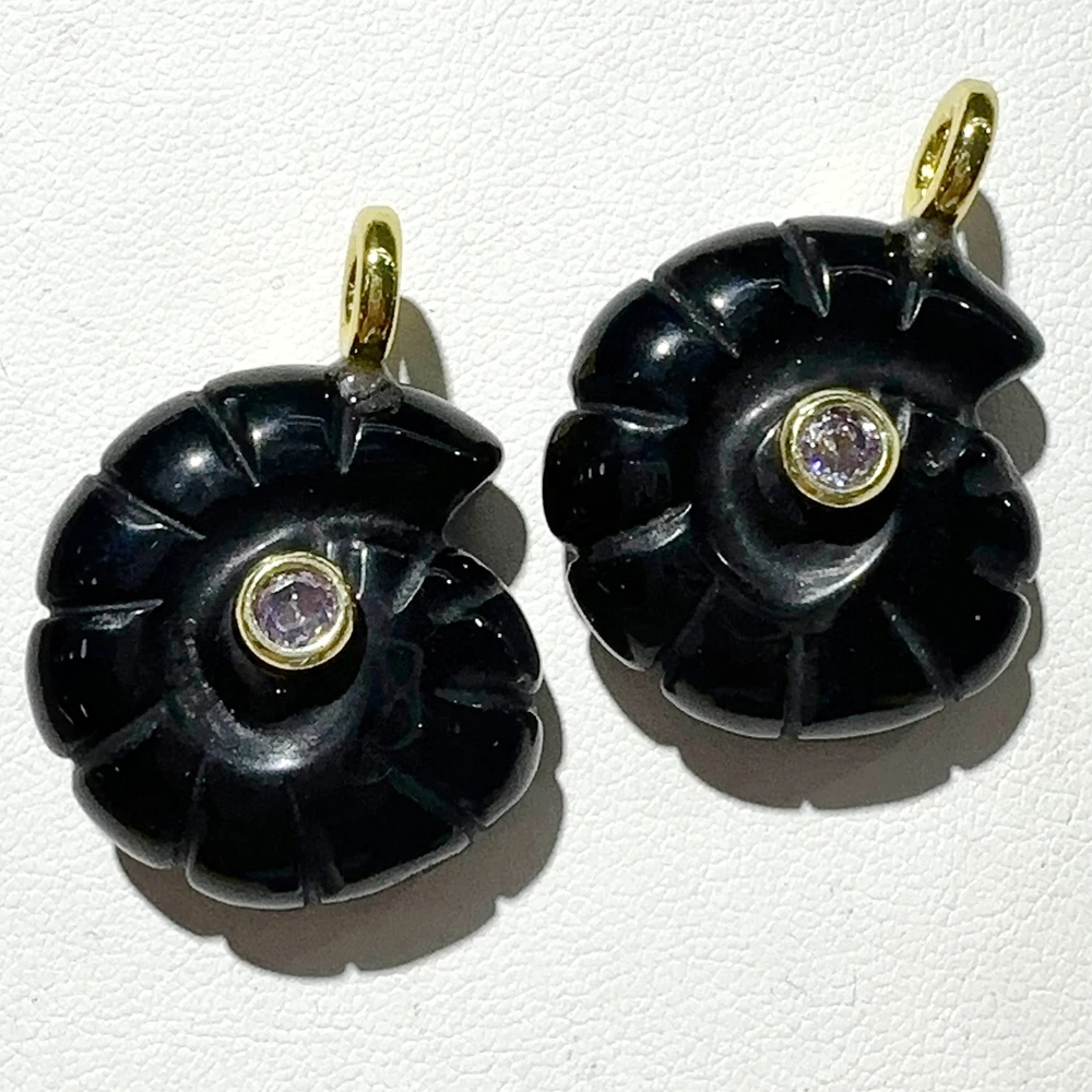 Naturstein Amethyst Tigerauge Labradorit mit Zirkonia eingelegter geometrischer Anhänger DIY Halskette Ohrringe Modeschmuck – Detail 9