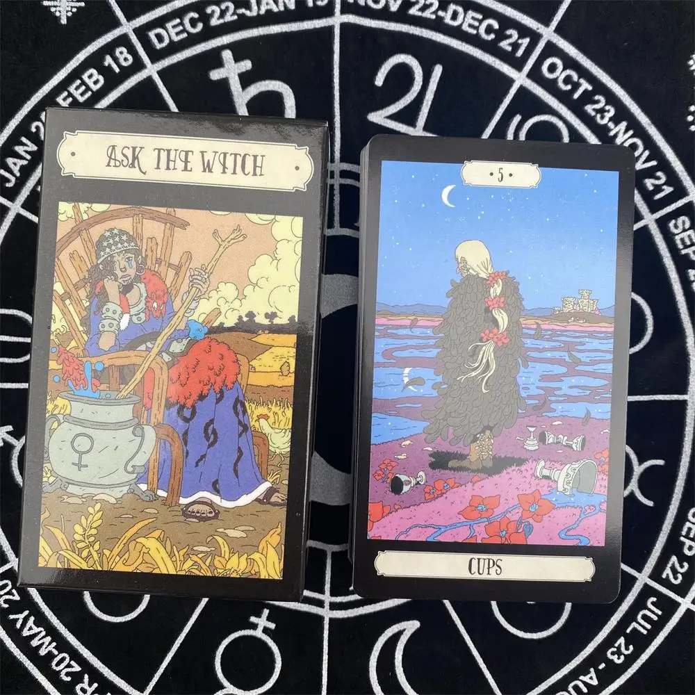 Tarot cartas a bruxa da alice no país das maravilhas em Inglês, jogo de tabuleiro, adivinhação, destino, entretenimento familiar