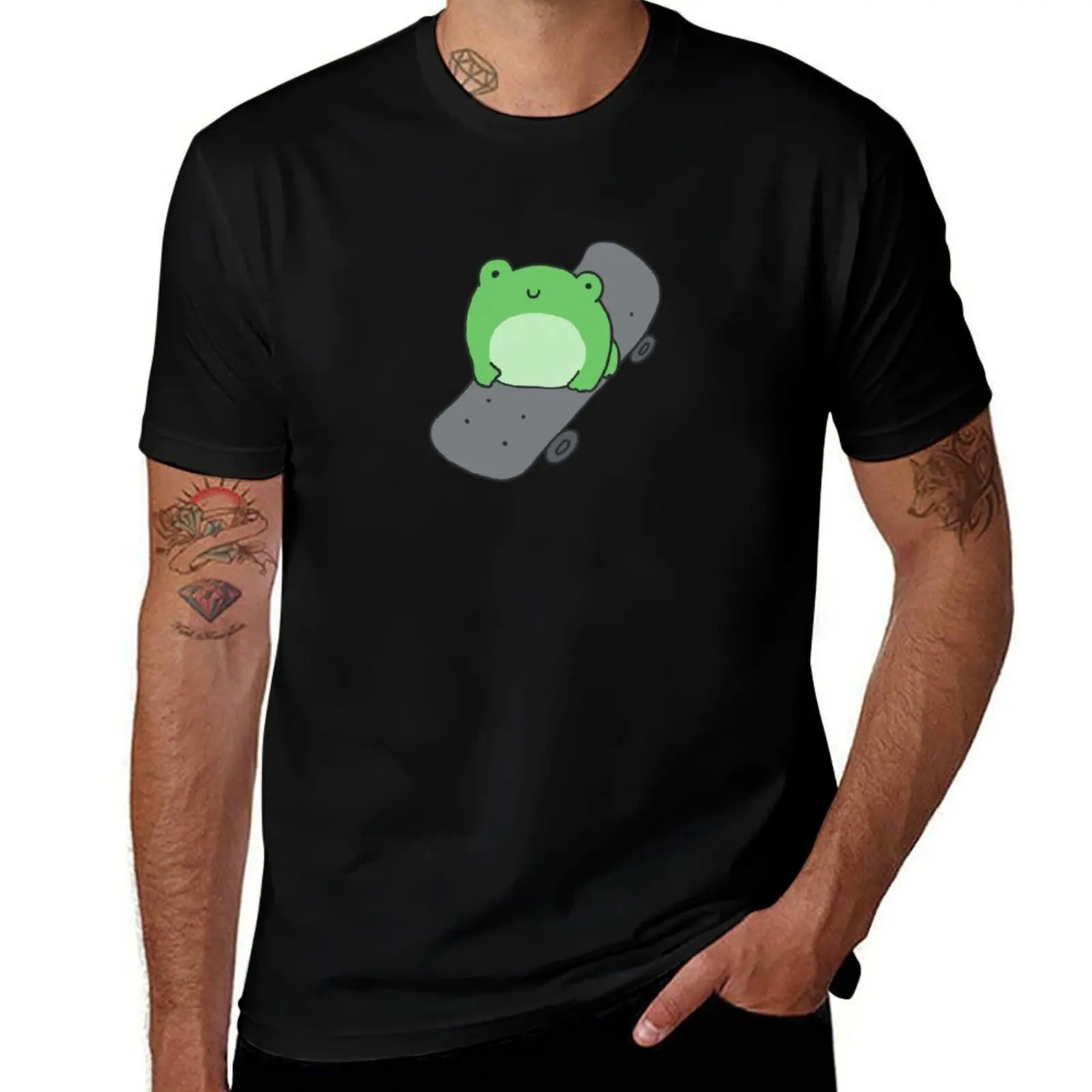 

Cute Frog on Skateboard - Kawaii Aesthetic Frogge Skateboarding - Hipster Skater Girl Boy - Sports Lover Illustration T-Shirt