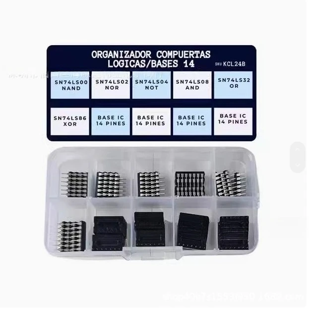 48pcs 6 Specifications Ic 74ls02 74ls00 Integrated Circuit Chip Kit Dip Single Precision Timer