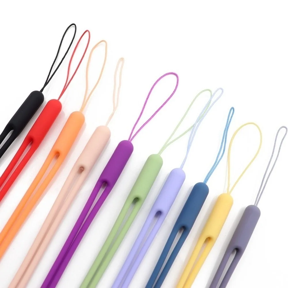 Correas universales de silicona para teléfono, cámara de teléfono para llaves de cordón Flexible, cadena colgante para llavero