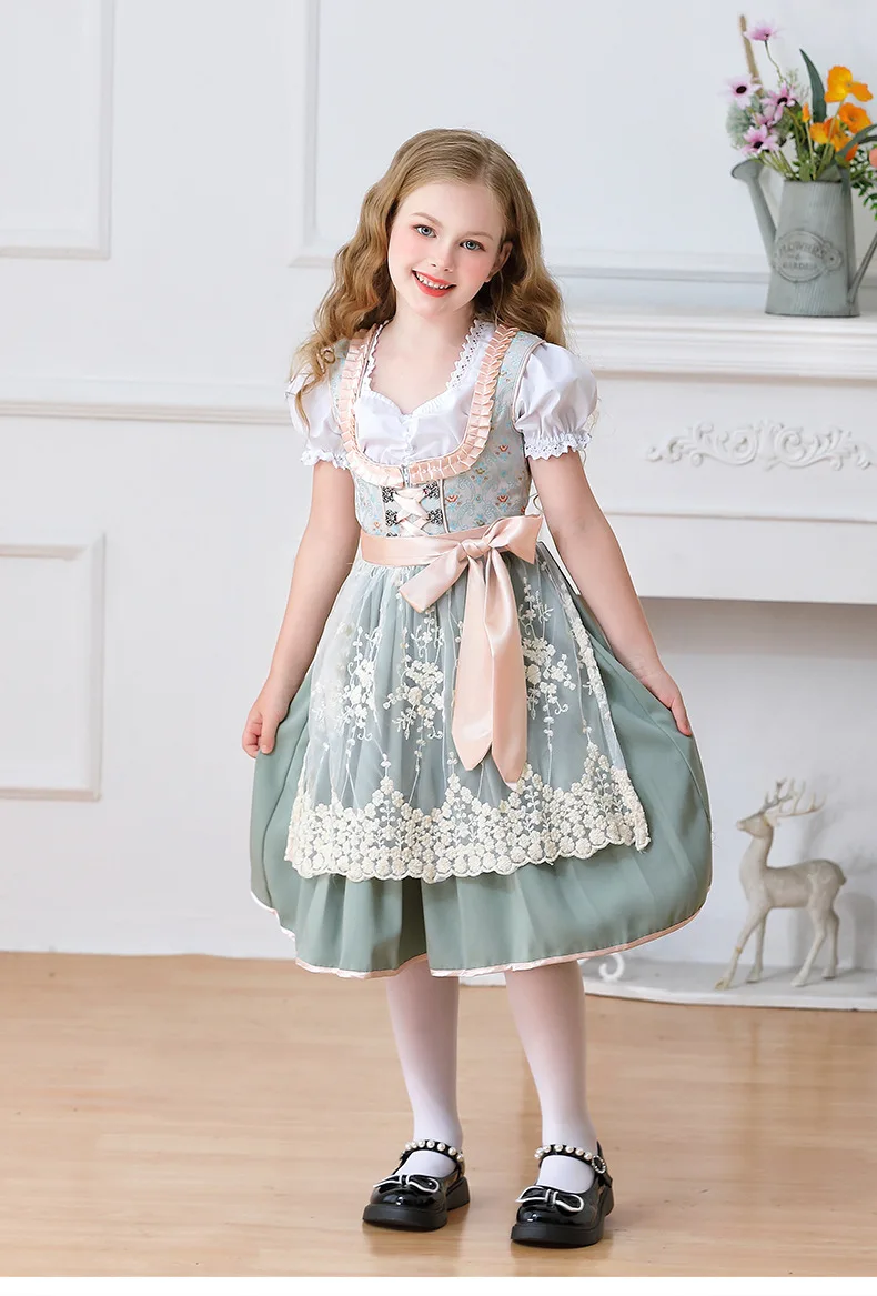 Deutsches Oktoberfest München Farm Girl Süßes Niedliches Kleid Karneval Kinderkleidung Dienstmädchen Kinderkleidung Auftrittskostüm – Detail 19
