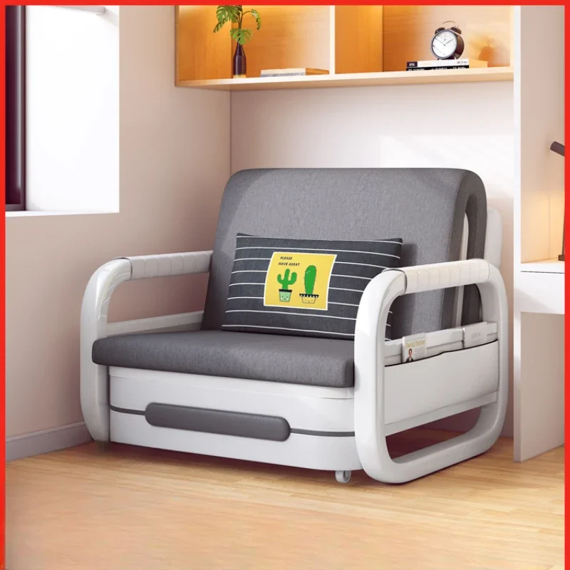 Sofa Bed 2022 New Single Collapsible Push-Pull Dual-Purpose Multi-Function Bed Small Apartment Balcony