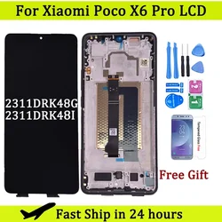 6.67''AMOLED For Xiaomi Poco X6 Pro LCD 2311DRK48G Display screen digitizer Assembly For Poco X6 Pro LCD