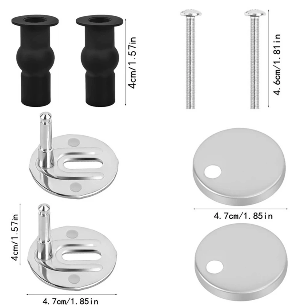 Комплект петель для крышки унитаза, монтажные аксессуары, 2 шт., 47 мм/55 мм, удобный дизайн, простая установка, замена деталей