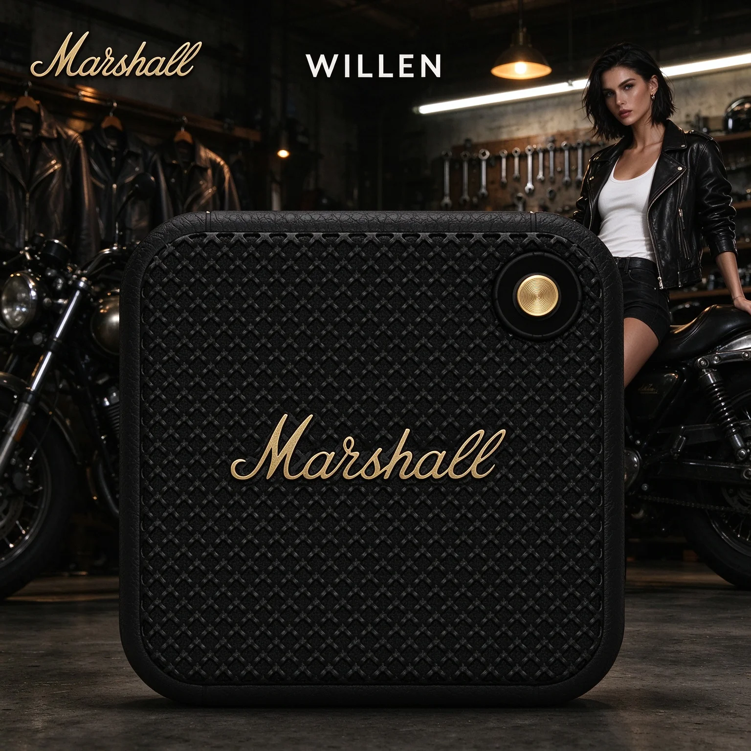 Marshall WILLEN Compact Bluetooth Speaker, IP67 Waterproof, 15+ Hours Playback, Passive Radiators & Signature Marshall Tone
