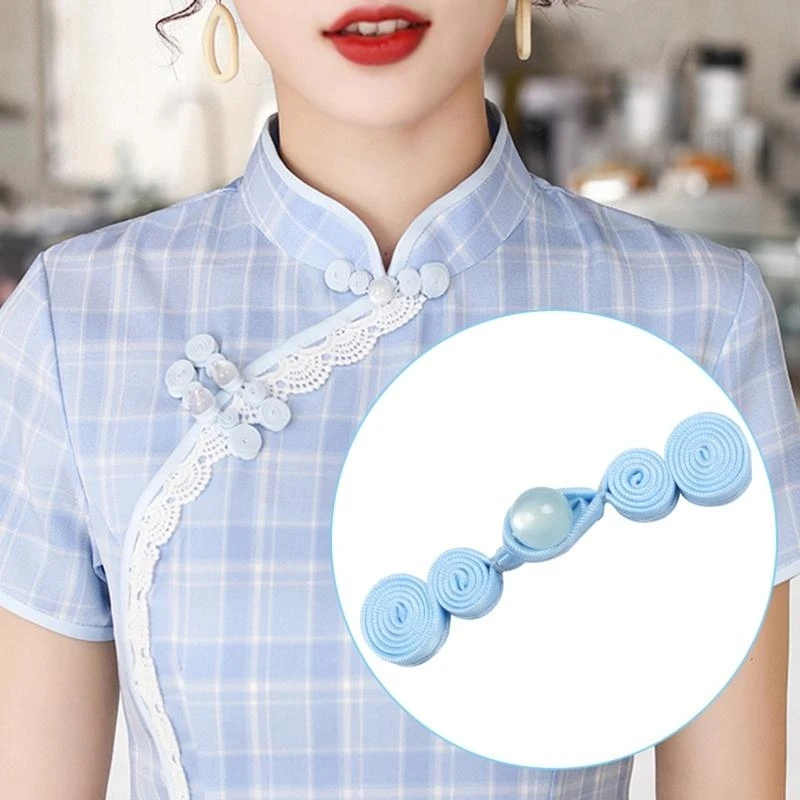 Faux Jade Bead Handmade Gourd Cheongsam for Tang Suit Knot Fasfeners Diy Sewi C7ACとのカエル閉鎖ボタンの中国