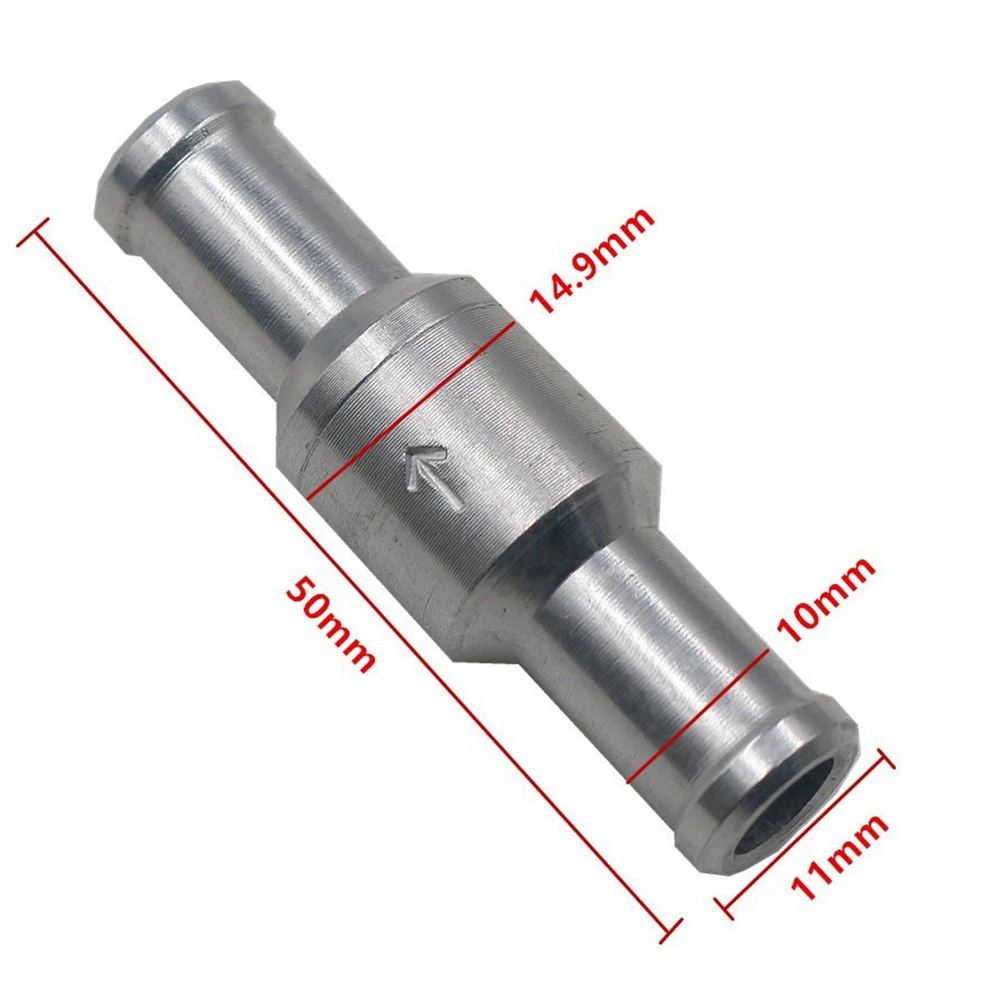 1pc Inline Way Non-Return Check Valve Aluminium Fuel Water Gas Air Vacuum Valve For Petrol Diesel Bio Vegetable Oil Valve 8/10mm