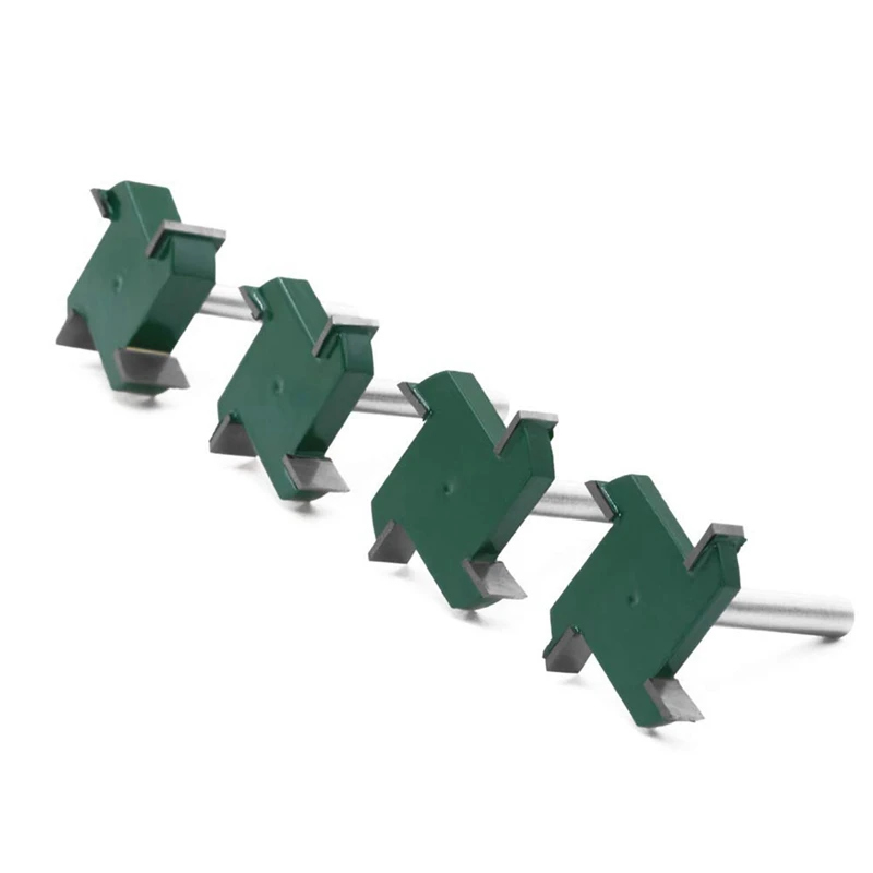 CNC spoilboard superfície router bits, 1,4 Polegada laje carboneto achatamento Router Bit Kit, cortador de slot coelho, 4pcs