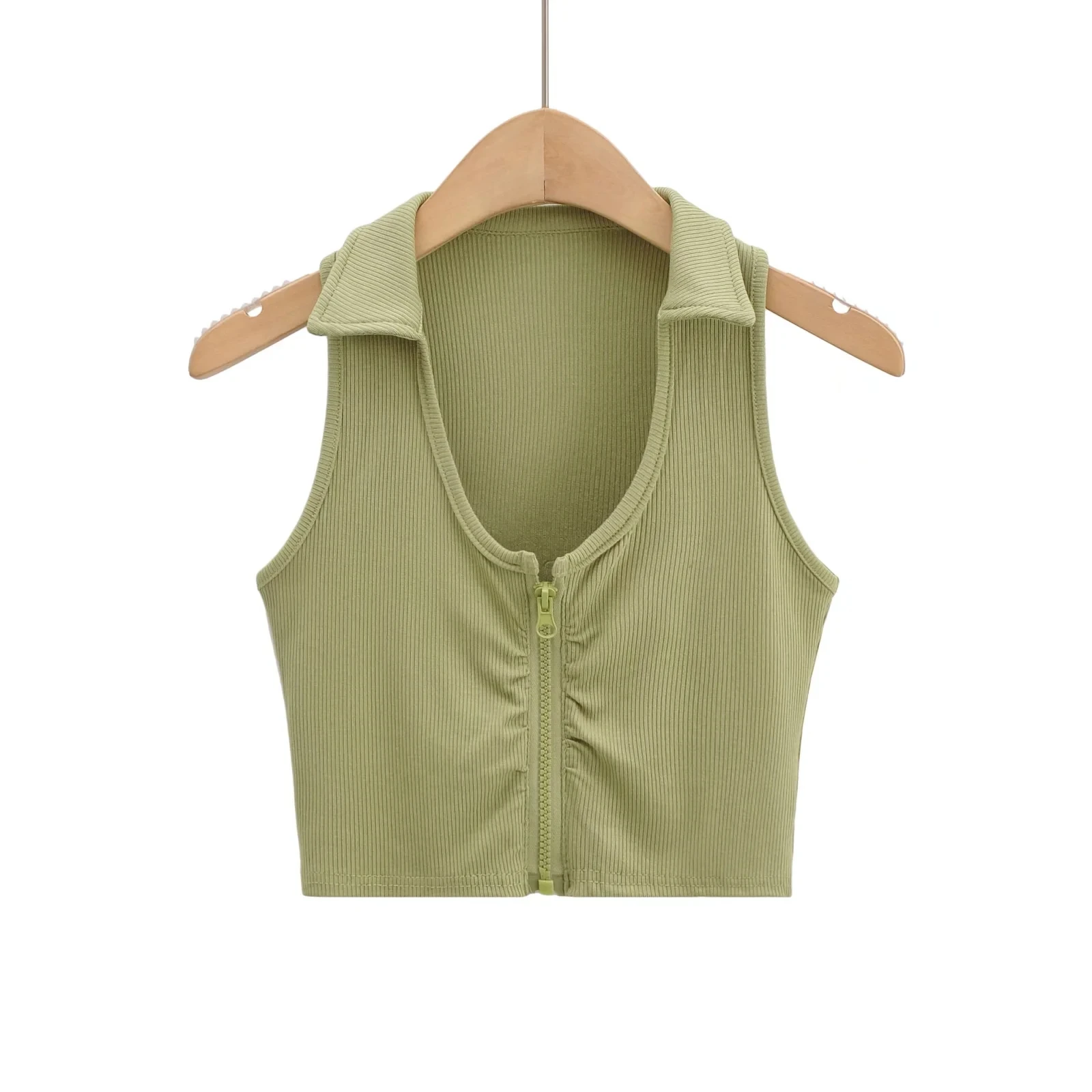 سليم صالح ort سستة سترة المرأة تصميم تحسس مطوي الصدر الوجه طوق الصيف جديد Sle Faionable البطن ow الأعلى #1