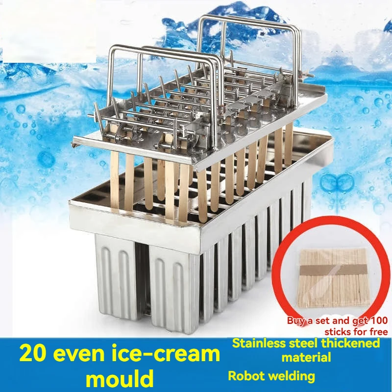 Molde de gelo pop moldes de picolé de aço inoxidável molde de sorvete diy vara moldes de picolé de aço inoxidável