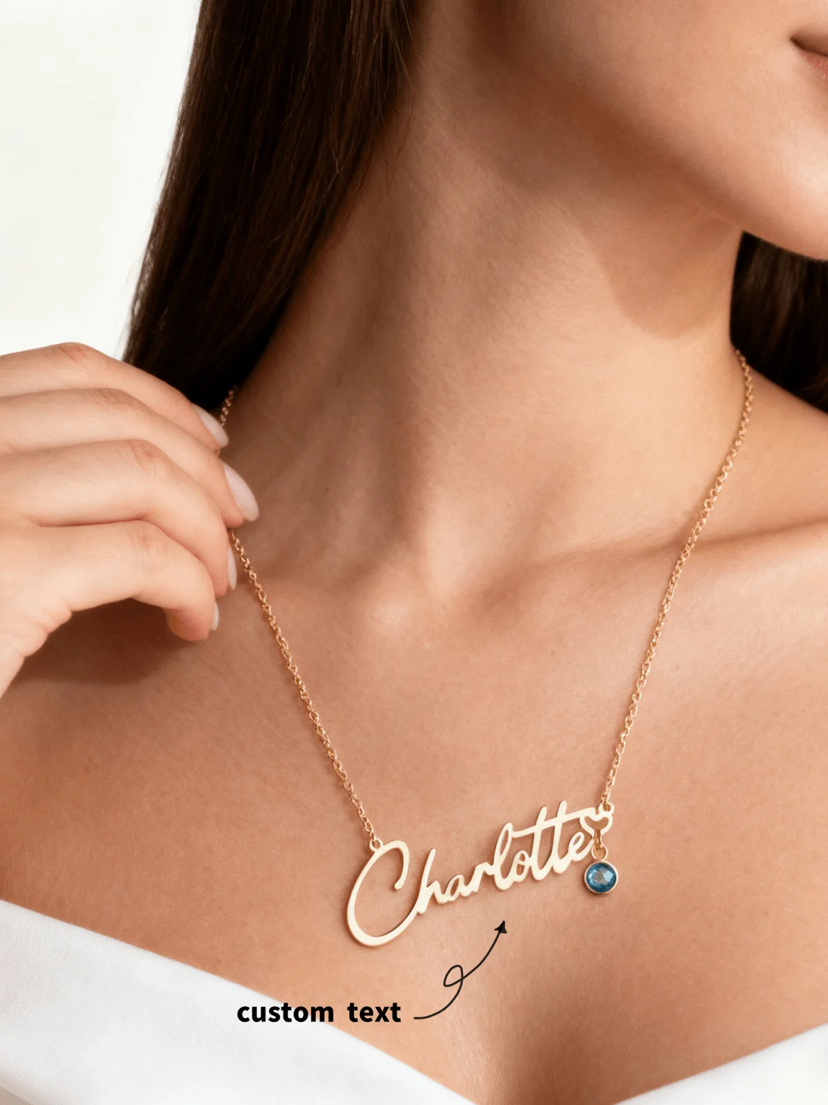 Personalized Name Necklace with Birthstone – Elegant Stainless Steel, the Perfect Choice for Holidays and Birthdays