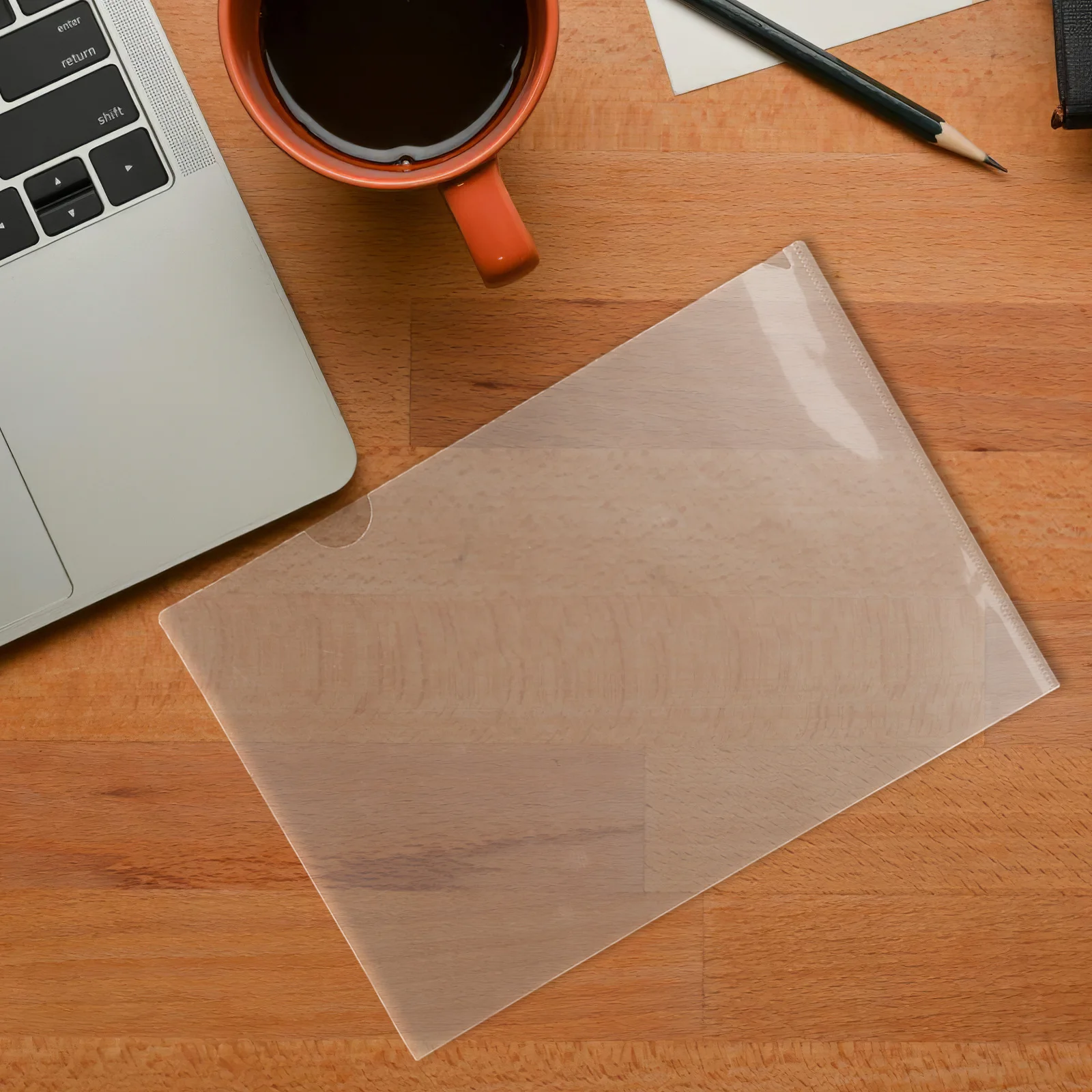 24 قطعة مجلد ملفات شفافة حامل مستندات بلاستيكي شفاف A4 L-شكل مجلدات الجيب لتخزين ورق المكتب المدرسي #3