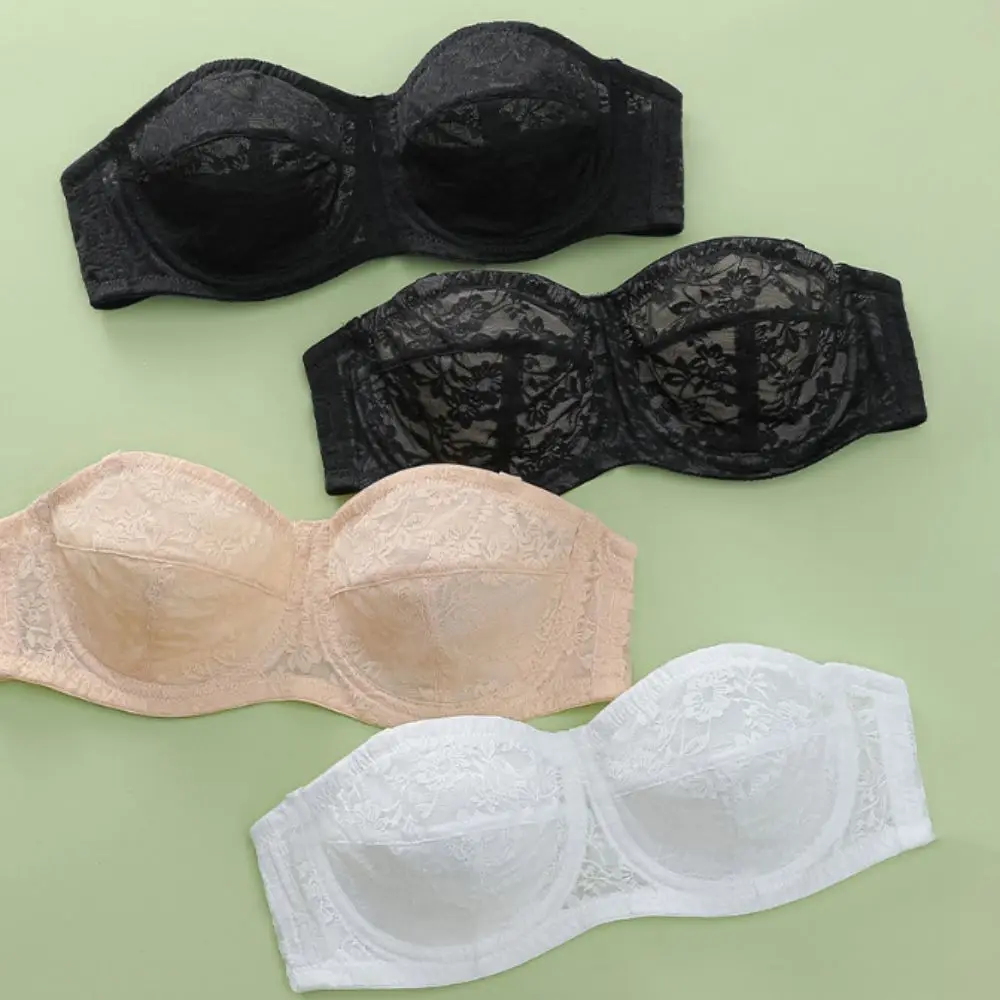 

Mesh Thin Lace Transparent Bra Shockproof Close-fitting Seamless Invisible Bra Lingerie Anti-sagging Push Up Underwear Wedding