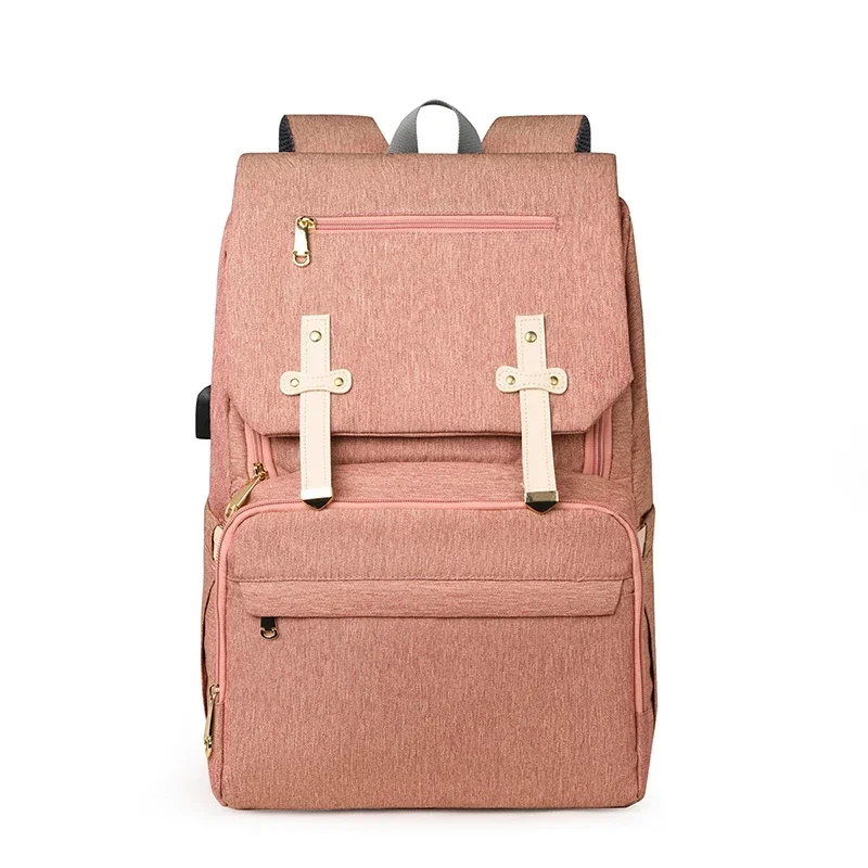 Nylon Soild Mommy Backpack Zipper Casual High Quality Bags for Women 2024 Fashion New Style Mother and Baby Bags Large Capacity