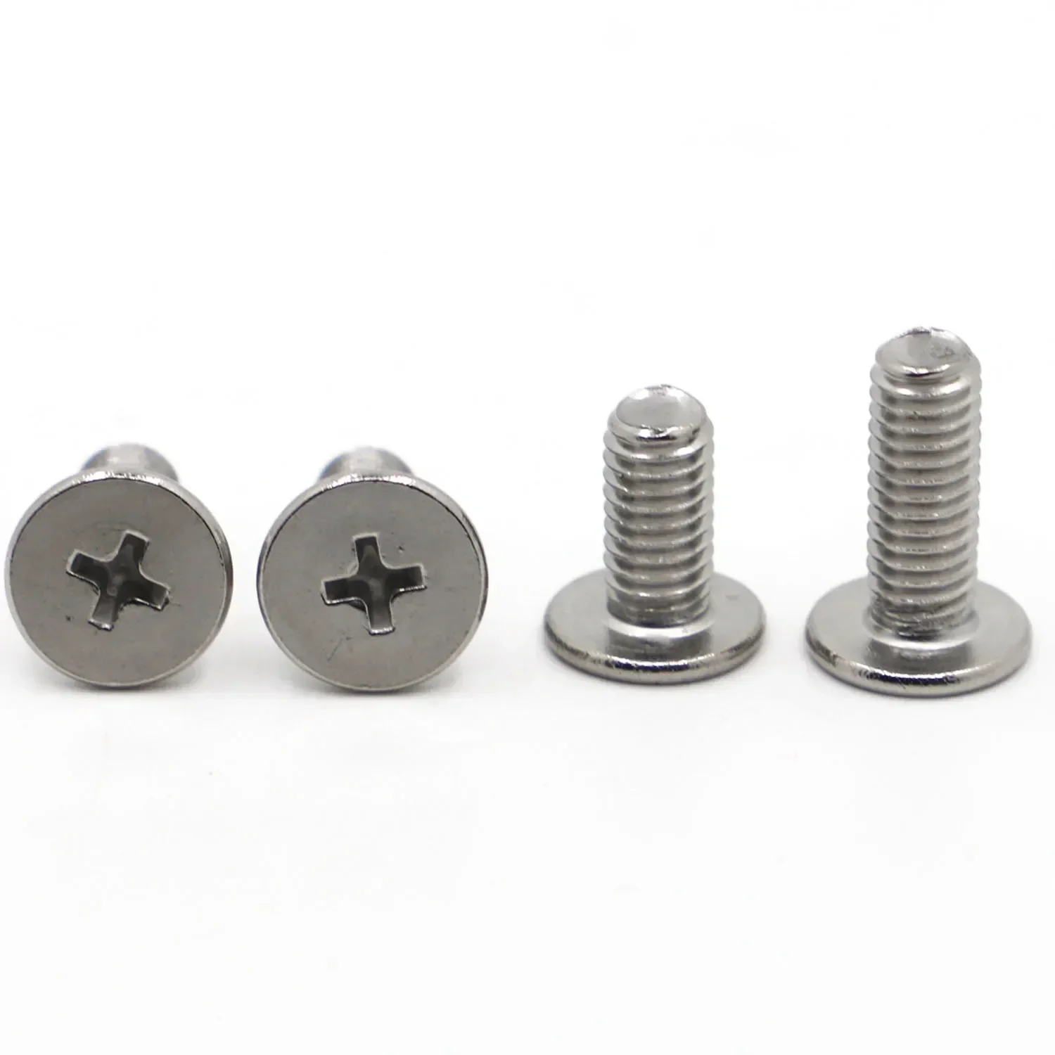 10-50pcs M2 M2.5 M3 M4 M5 M6 CM Laptop Screws 304 Stainless Steel Cross Phillips Ultra Thin Super Low Flat Wafer Head Screw Bolt