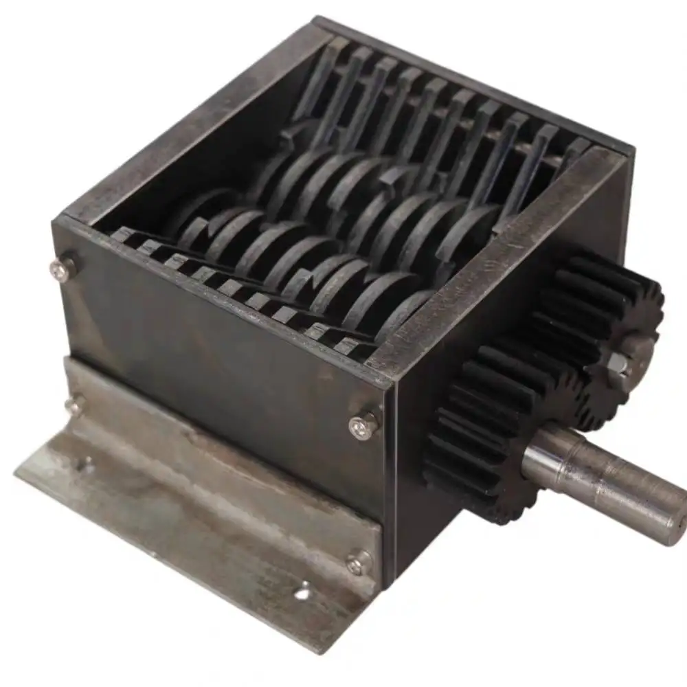 Manual Mini Dual-Shaft Shredder SS-100 for School Lab Scientific Research Sample Preprocessing 65Mn Steel Blade No Power Require