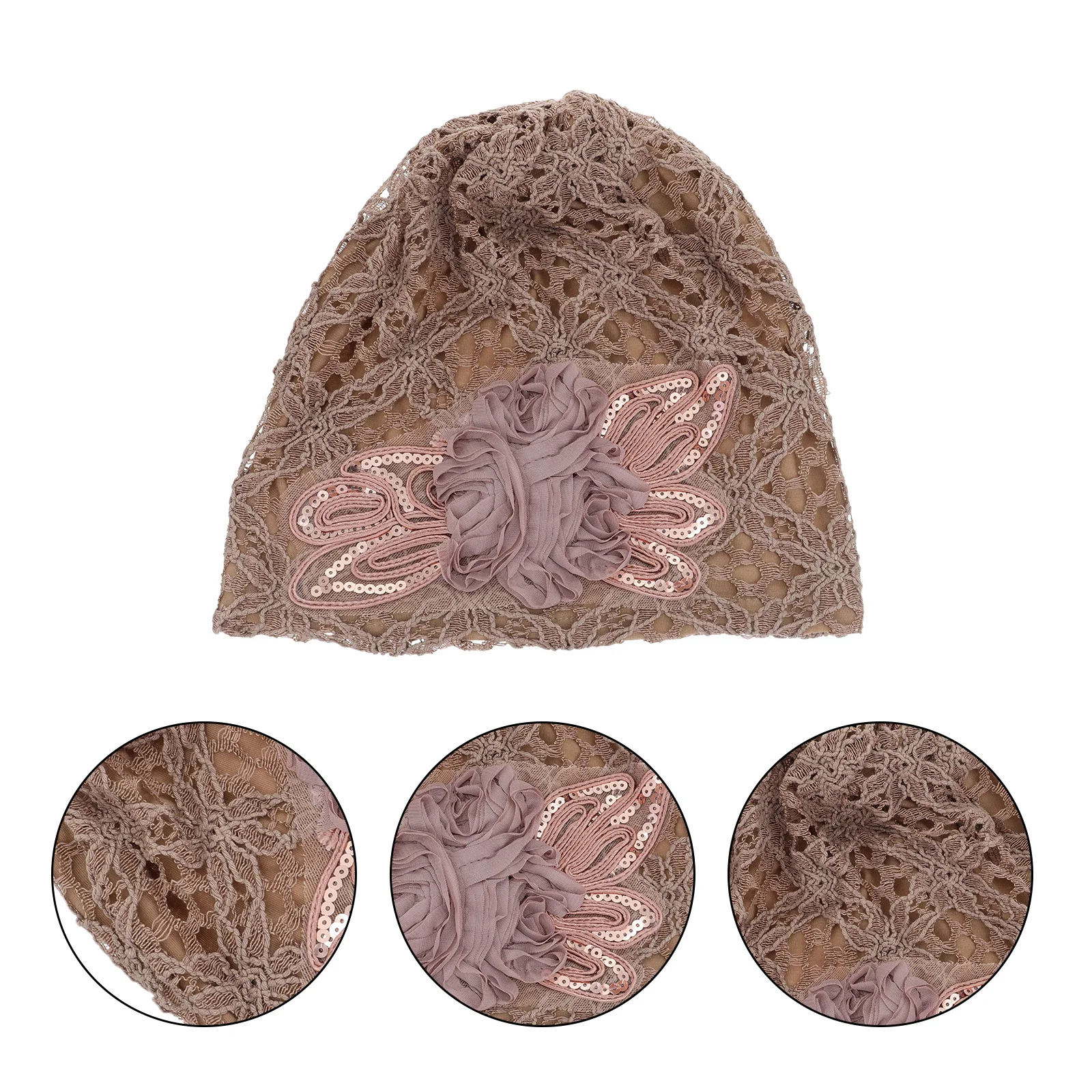 

1Pcs Stylish Night Turban Women Sleep Cap Durable Polyester Hair Protection Chemo Hat Fashion Accessory Women Cap