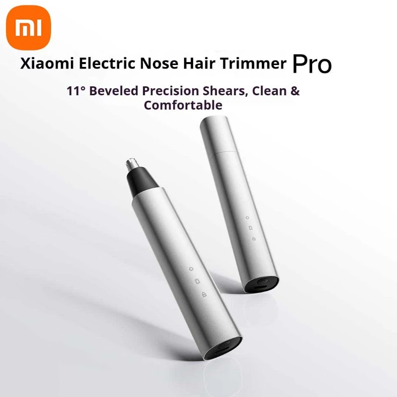 Xiaomi Electric Nose Hair Trimmer Pro Aluminum Alloy Portable 11° Oblique Blade Painless Nose Ear Hair Clipper Waterproof New