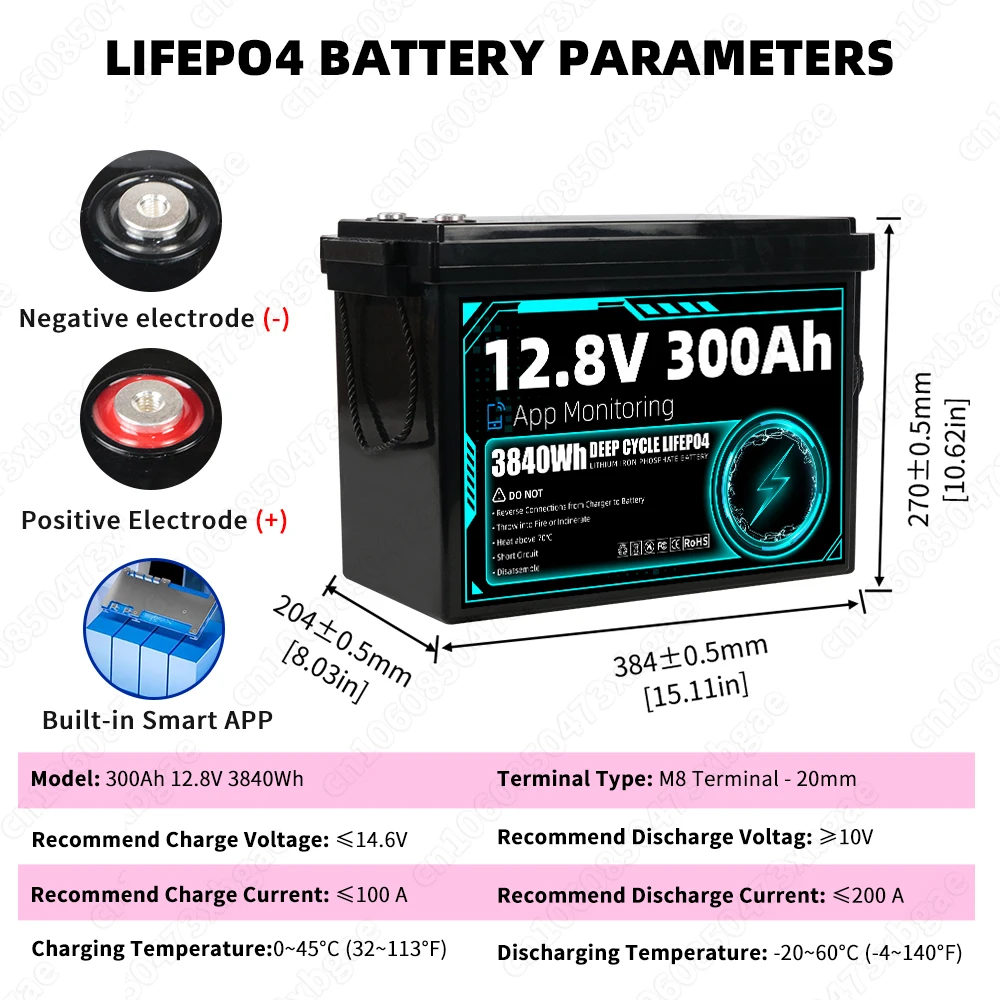 新品12V 300Ah LiFePO4バッテリーパック グレ - Renewable Energy Technology のレビューと価格