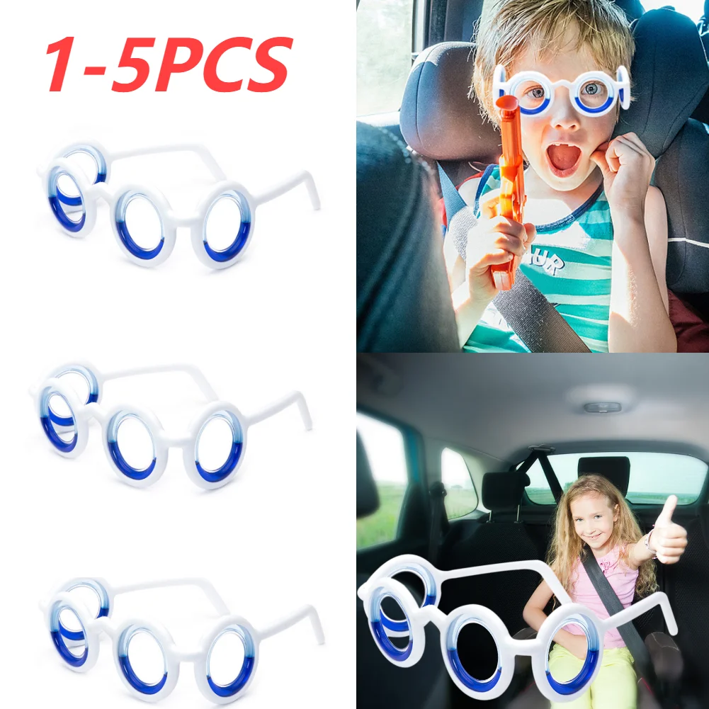 1-5PCS Anti Vertigo Glasses no Lens Motion Sickness Glasses Detachable Lightweight Supplies for Adults Children Outdoor Travel