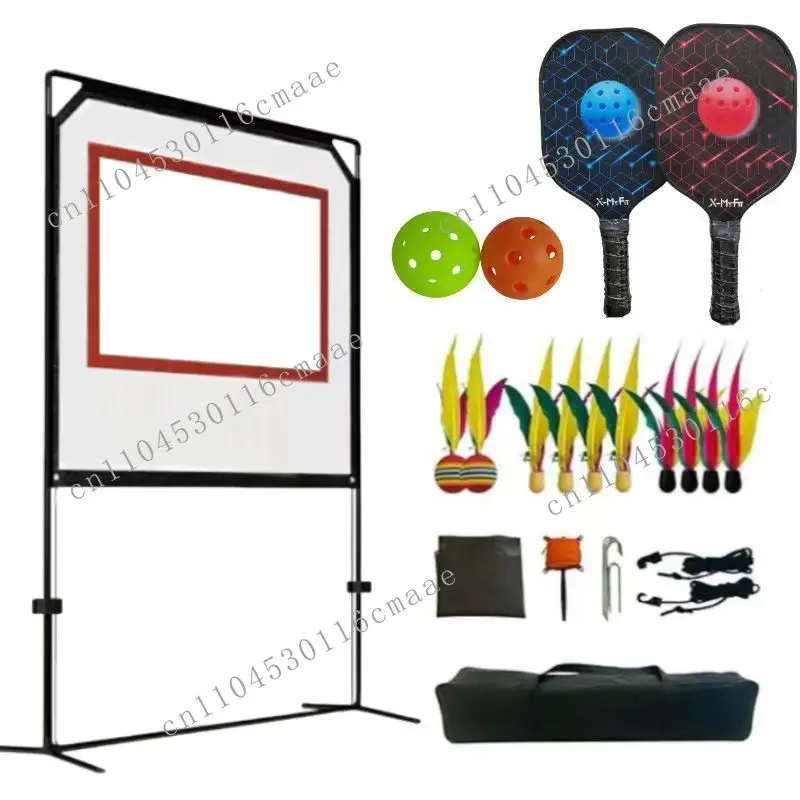 Suitable for indoor and outdoor pickleball fiberglass racket fun collection family parent-child shuttlecock sports net set