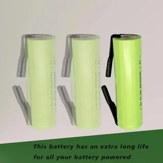 AA Rechargeable Battery 1.2V 1200mAh AA NiMH Battery with soldering for DIY electric razor teething toys Safety battery