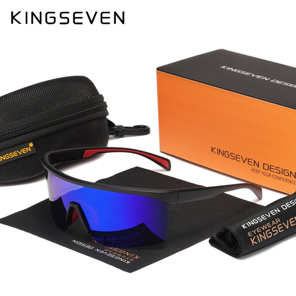 

KINGSEVEN 2024 Big Frame Trend Cycling Sunglasses Bike Men Women Bicycle Glasses Climbing Anti-UV Polarized Comfortable Wear