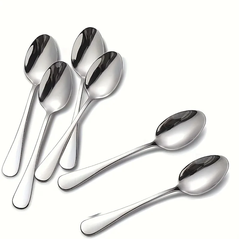 6 Pieces Of Espresso Spoon, 5.1 Inch Stainless Steel Mini Coffee Spoon Dessert Spoon