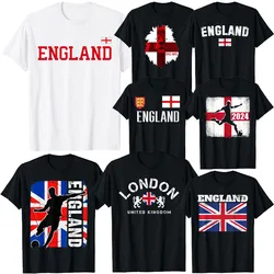 ENGLAND Flag Vintage T-Shirt England Soccer Team British Flag Pride Lion Jersey Football Fans Clothes Graphic Tee Sports Y2k Top