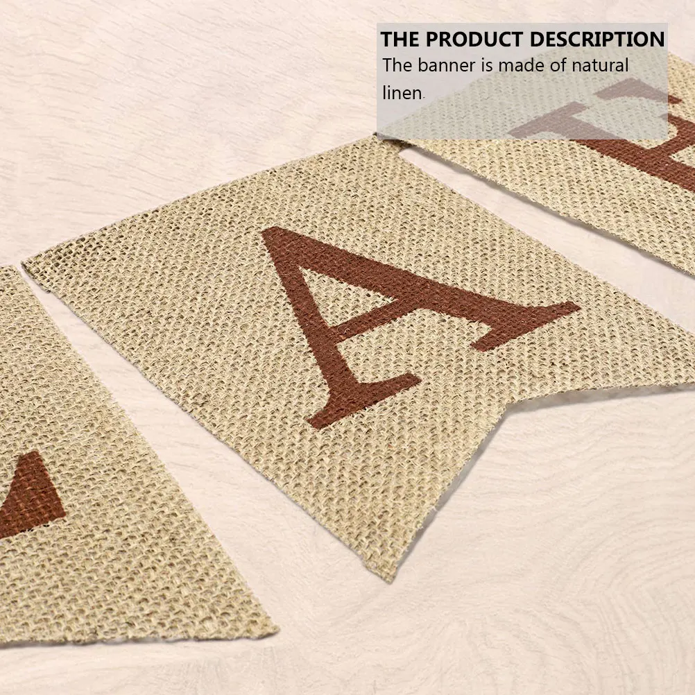 

Happy Fall Linen Banner Pumpkin Sign 2m Autumn Bunting Harvest Garland Thanksgiving Home Decor Party Fireplace Mantel Decoration