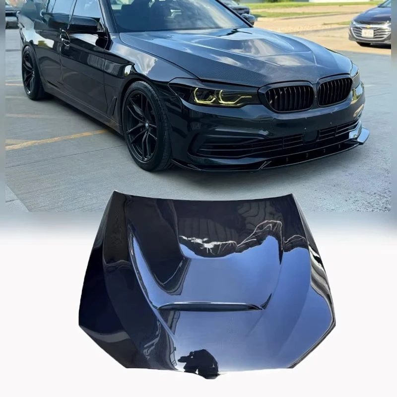 

New Wodisi Carbon Fiber Engine Hood Clips 5 Series G30/G38 M5 GTS 2018-2022 Bolt-On Installation Vertical Billet Style Black