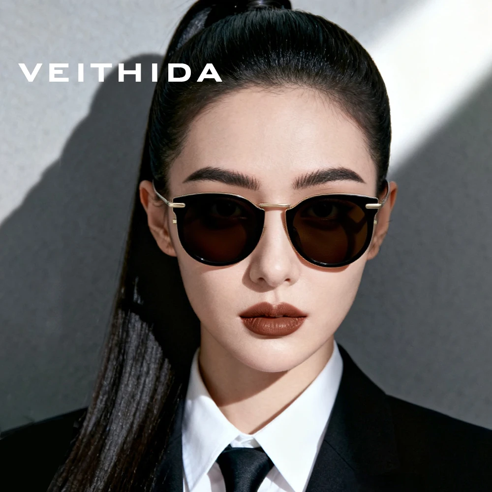

VEITHDIA модные женские солнцезащитные очки большого размера, элитные брендовые защитные очки, винтажные женские очки, уличные очки FH30064