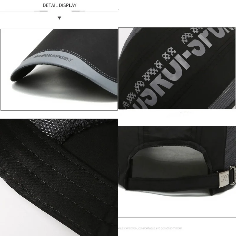 Chapeau de sport d'été à séchage rapide, maille fine et respirante, pare-soleil Anti-UV, lettre imprimée, Golf, Baseball, voyage, cyclisme