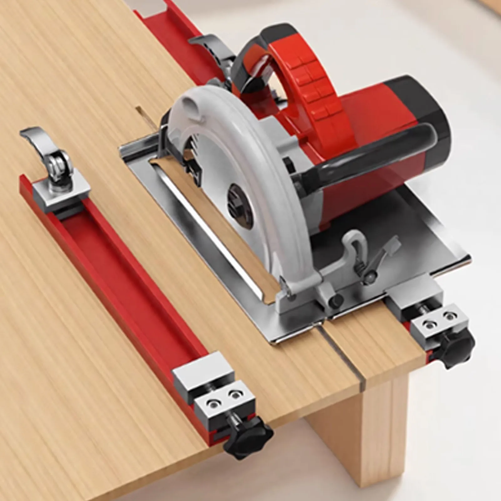 

360mm Cutting Machine Base Guide 0-300mm Adjustable Aluminum Alloy Circular Saw Fixing Clamp for Woodworking