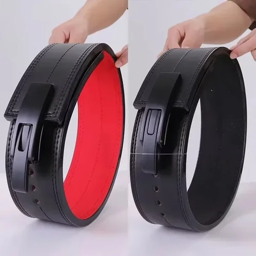 Cinturón de cuero de vaca para levantamiento de pesas, Fitness, fuerte tracción, entrenamiento en sentadillas, soporte de cintura de cuero, levantamiento de culturismo, gimnasio, levantamiento de pesas