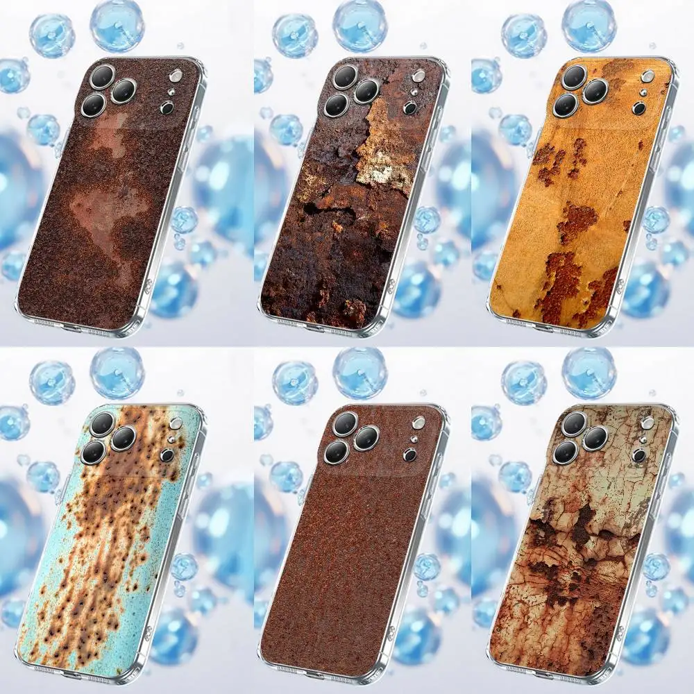 

Retro Industrial Style Rusty Phone Case For iPhone 17,16,15,14,13,12,11 Plus,Pro,Max,Plus,E,SE4,Air,Mini Transparent