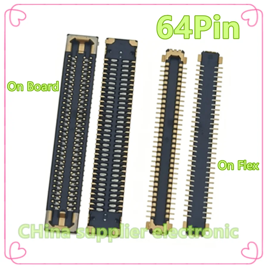 For Samsung Galaxy S10 S8 Plus 5G S10E S10+ G973 G975 G977 N U F B G973 G975 LCD Display FPC Connector On Board Flex 64Pin