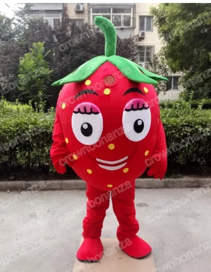 

New Adult Hot Sale LOVE Cartoon Cute red strawberry Mascot Costume Christmas Fancy Dress Halloween Mascot Costume Free Ship