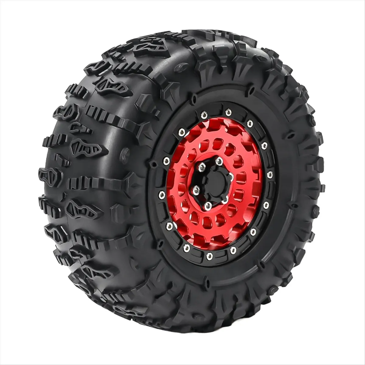 

Component 4PCS Aluminum Alloy 2.6Inch Beadlock Wheel Hub Rim with 17mm 12mm Combiner RC Crawler Car Upgrade Parts Red