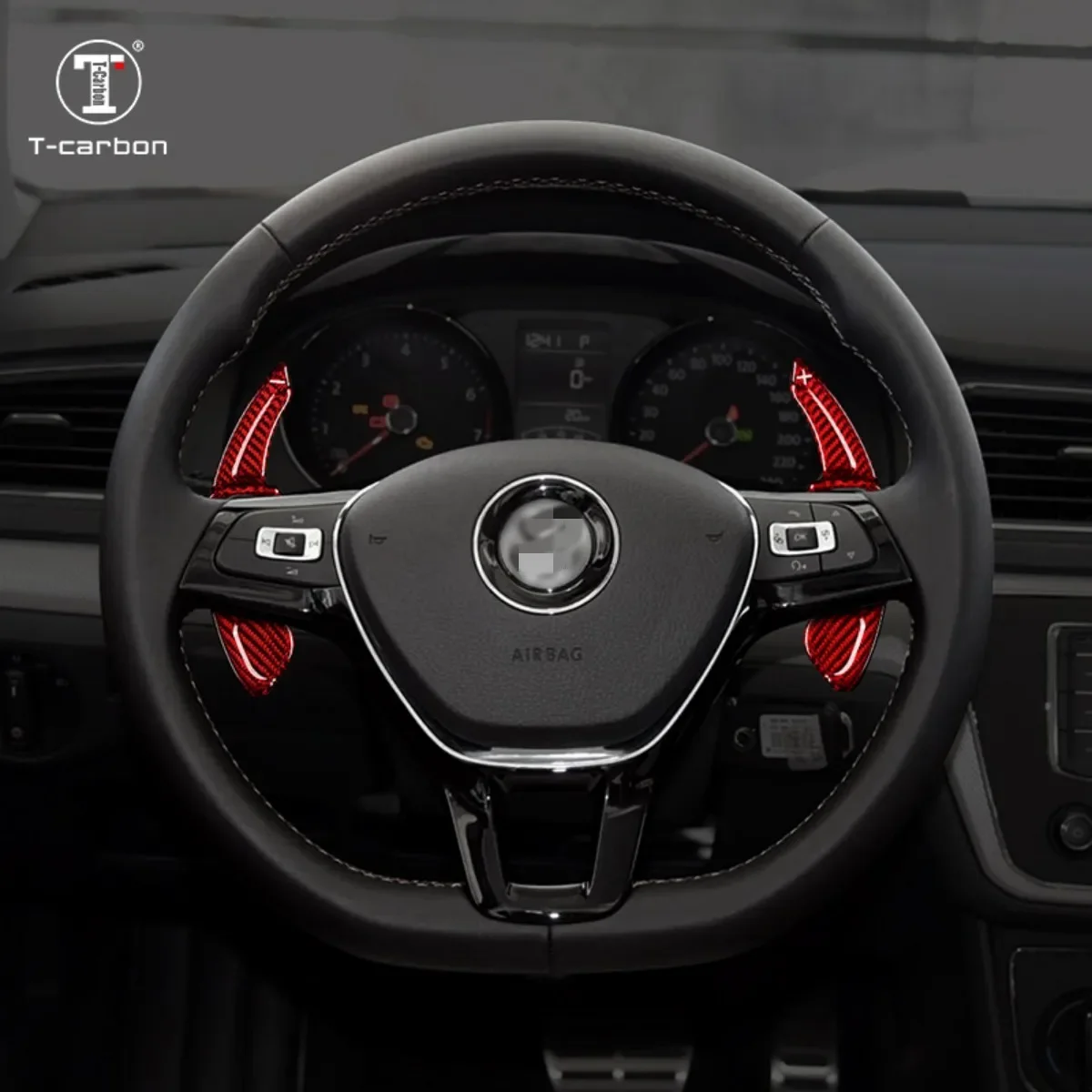 

T-carbon Steering Wheel DSG Paddle Shift For Volkswagen VW Golf MK5 MK6 GTI R20 R32 R36 CC Scirocco Jetta Polo Carbon Fiber